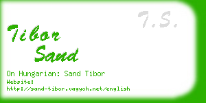 tibor sand business card